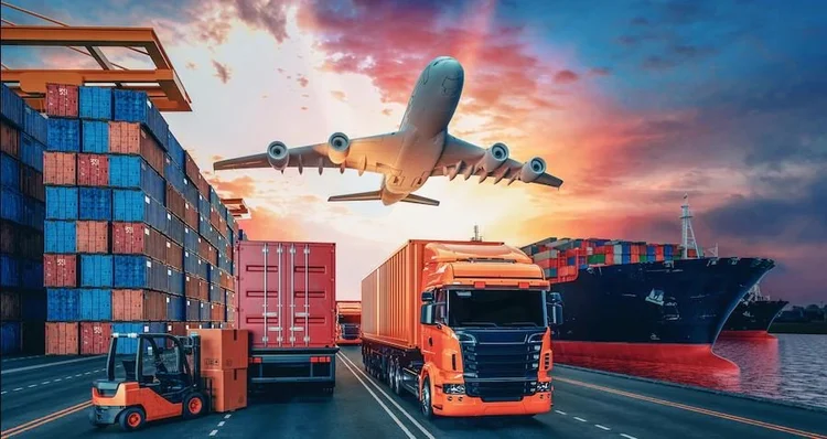 Container ship and air freight operations